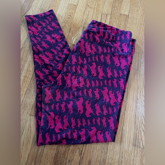 LuLaRoe Women’s TC Pink and Purple Unicorn Print Leggings - Picture 1 of 2